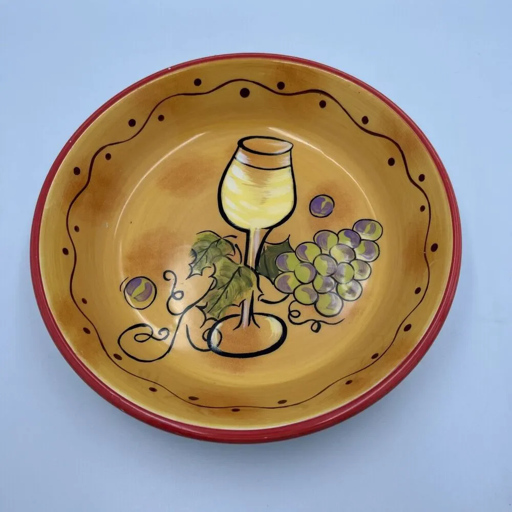 Certified International Cafe De Paris Pasta Bowl Wine Grapes -Discontinued